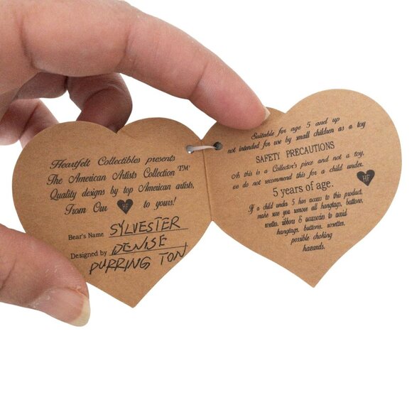 Heartfelt Collectibles Sylvester jointed polar bear plush toy 1997 - Picture 3 of 10